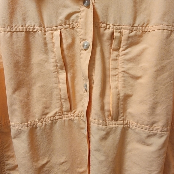 Exotticio utility long sleeve jacket, orange cream color Size large - Picture 3 of 6